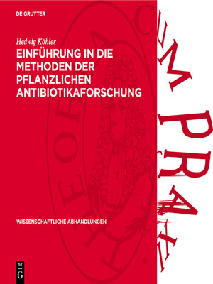 cover image of Einführung in die Methoden der pflanzlichen Antibiotikaforschung
